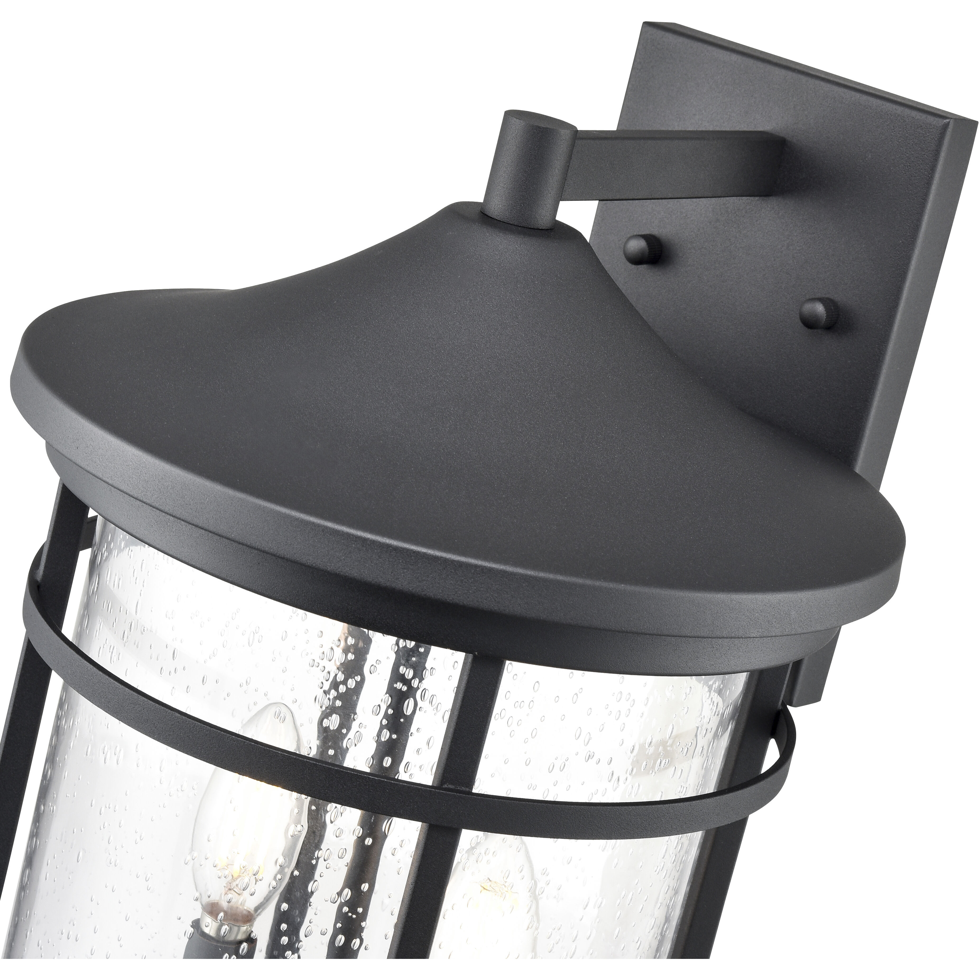 Namath 2 Light 16.75 inch Textured Black Outdoor Wall Sconce